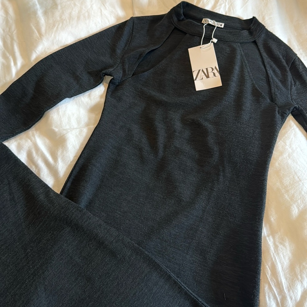 Zara sweater dress with cut outs